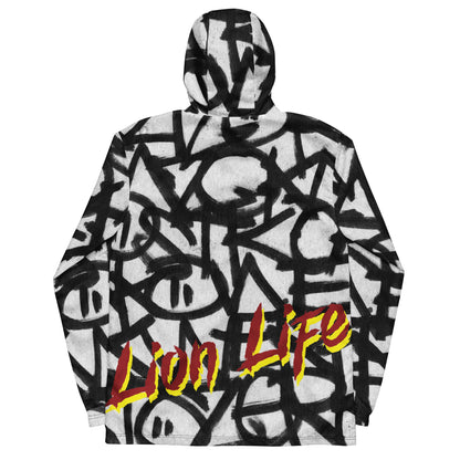 ALLOVER PRINT LION LIFE WATER RESISTANT WINDBREAKER JACKET