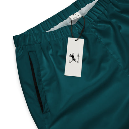 TEAL GREEN WATER RESISTANT TRACKSUIT BOTTOM
