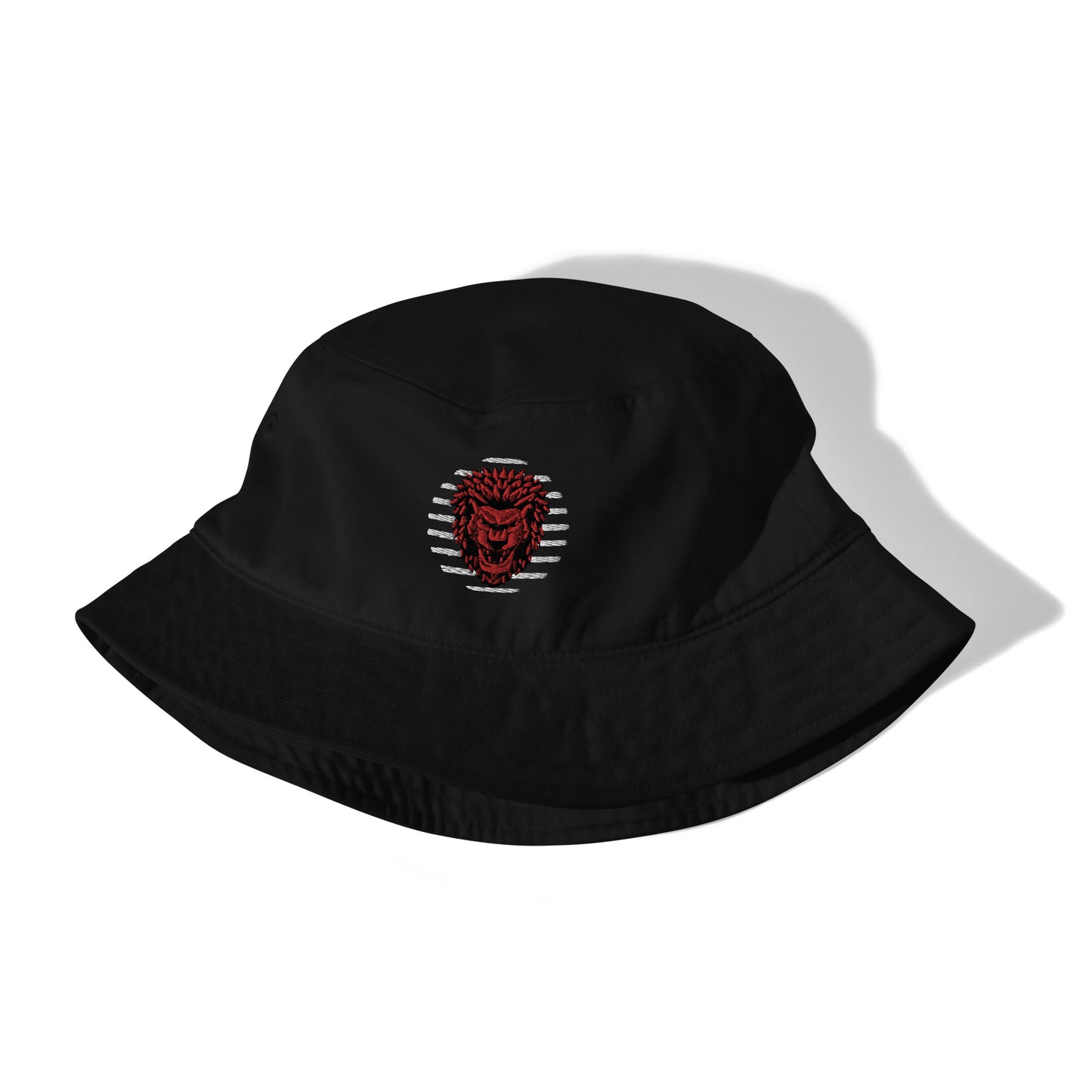 ORGANIC BUCKET HAT WITH THE LION EMBROIDERED