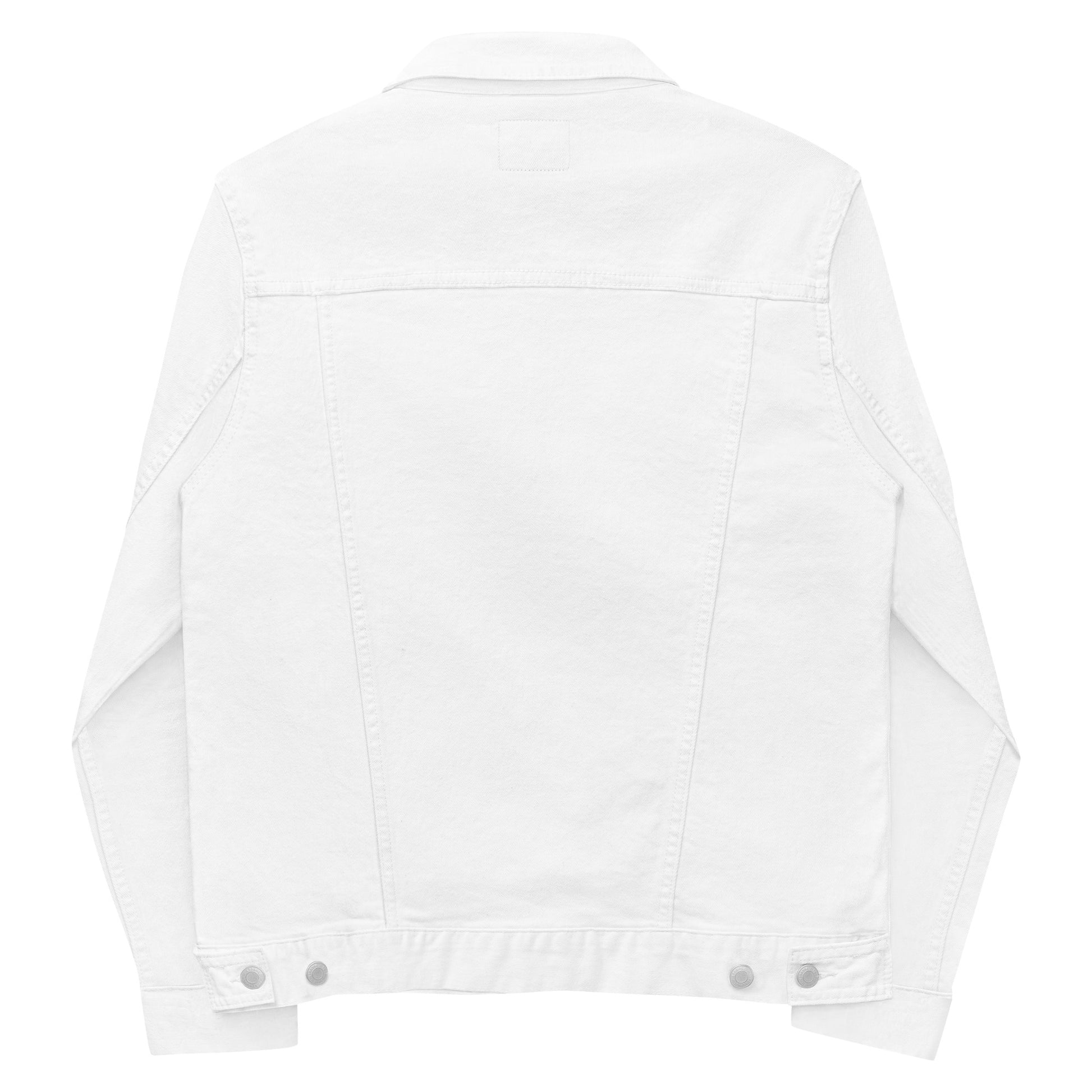 White denim jacketMake a fashion statement with this iconic unisex denim jacket. Pair it with a t-shirt, hoodie, or a dress—it'll look great on any occasion.

• 99% ring-spun combed