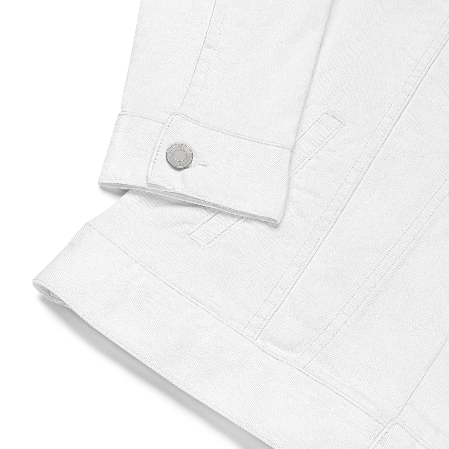 White denim jacketMake a fashion statement with this iconic unisex denim jacket. Pair it with a t-shirt, hoodie, or a dress—it'll look great on any occasion.

• 99% ring-spun combed