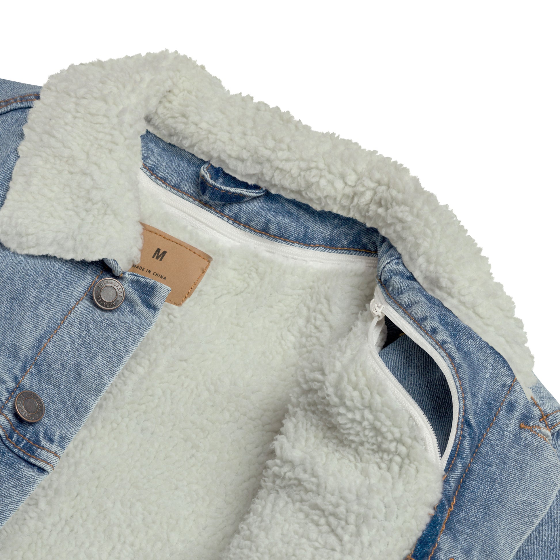 Denim sherpa jacketBe it the 90s or mid 2000s—a classic denim jacket never goes out of style, and now you don’t have to wait for the summer to roll around to wear one! This jacket is l